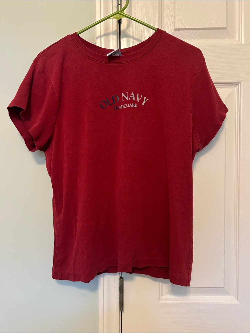 Vintage Old Navy Red Logo Crewneck Baby Tee